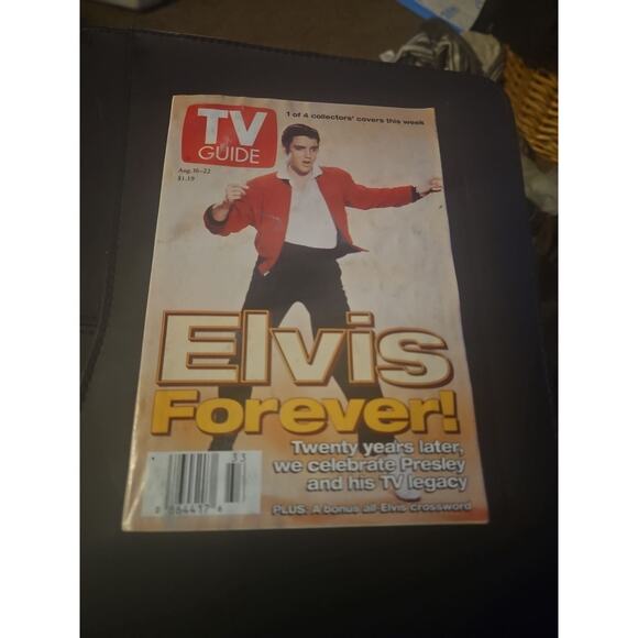 Tv Guide August  1997 Elvis Forever red jacket - Picture 1 of 3